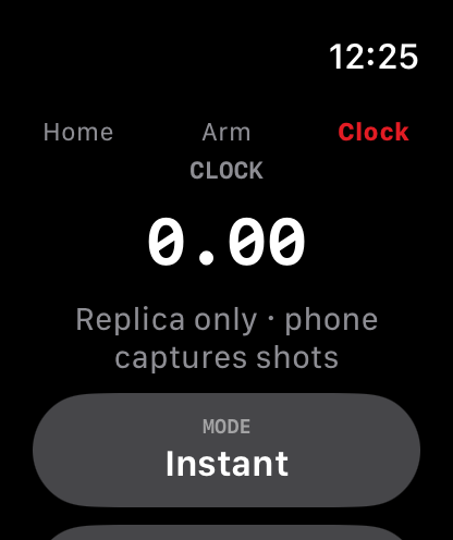 Apple Watch shot clock